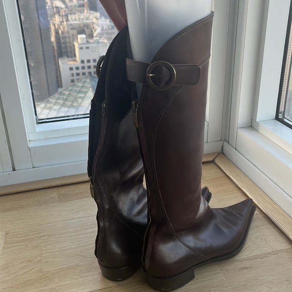 SERGIO ROSSI POINTY TOE RIDING BOOTS - Picture 2 of 15